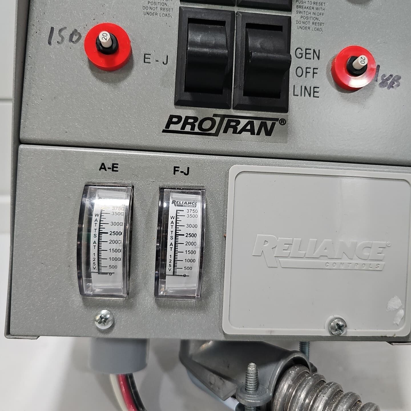 Reliance Pro/Tran 31410C Manual Transfer Switch Protran 3