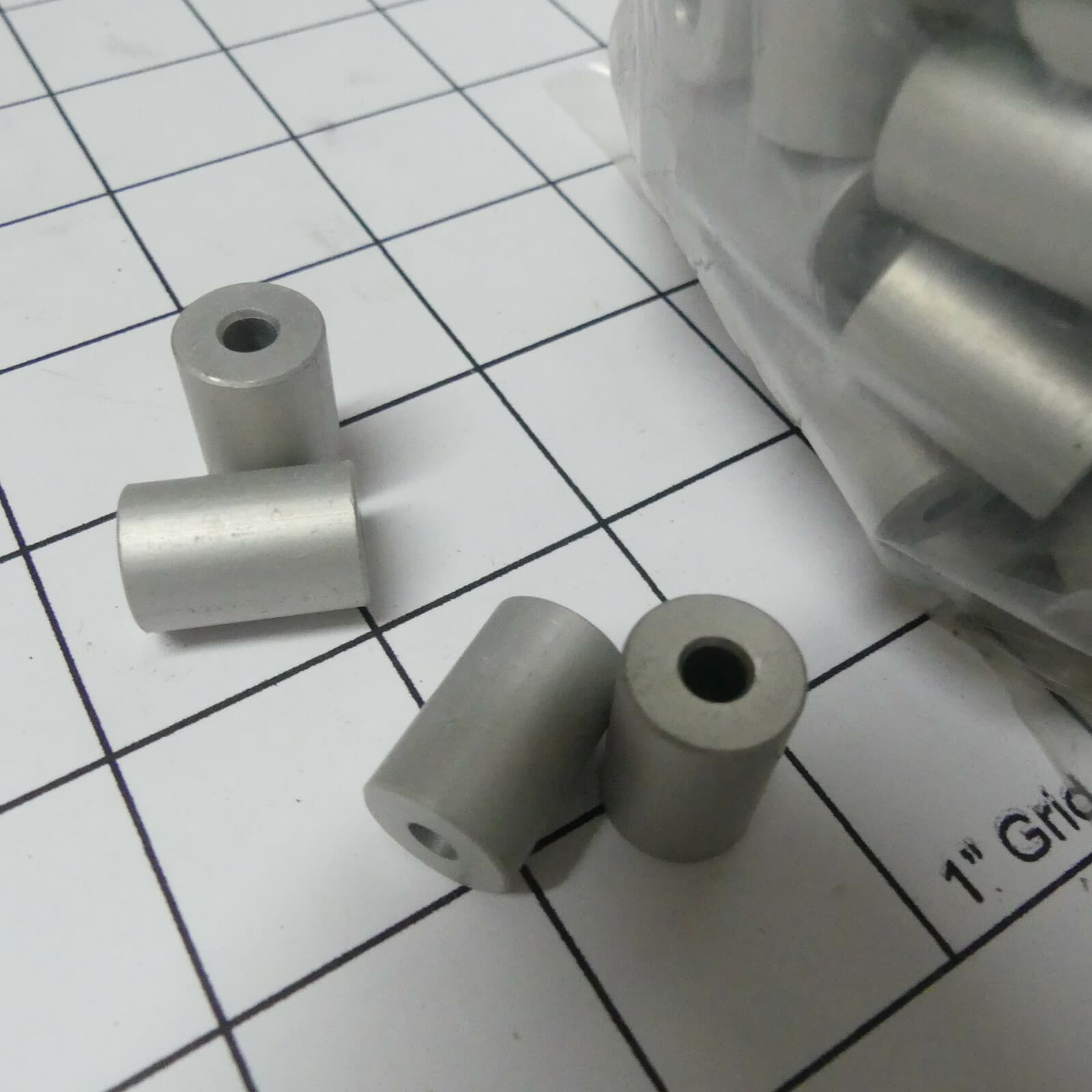 `Qty 10: OD .500" x ID .169" x L .748" Aluminum Spacer Bushing 3