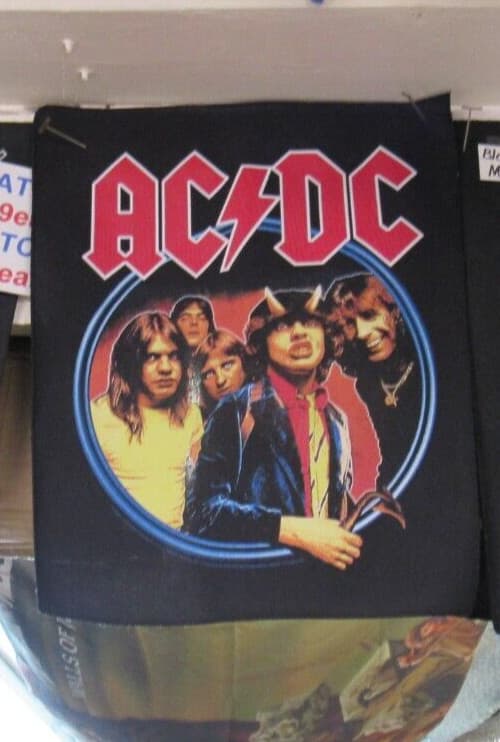 AC/DC ANGUS BACK PATCH NEW RARE COLLECTABLE WOVEN ENGLISH IMPORT BACKPATCH