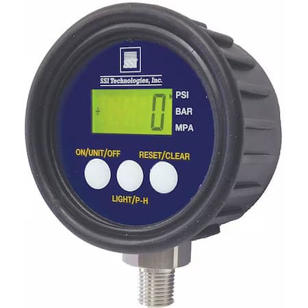 Ssi Mga-30-A-9V-R Digital Industrial Pressure Gauge, 0 To 30 Psi, 2 1/2 In