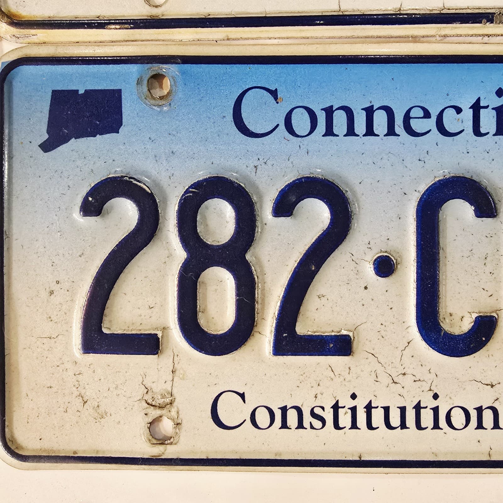 CONNECTICUT COMBINATION LICENSE PLATE PAIR 🔥FREE📬🔥 282 CGS ~ MATCHING SET 4