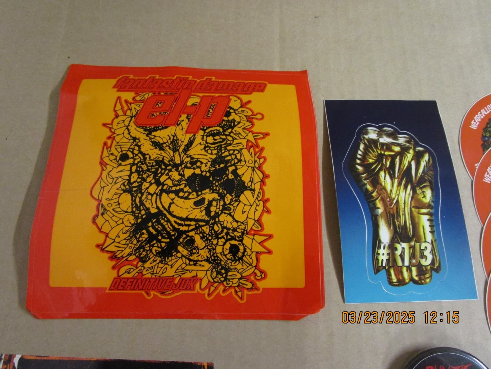 KILLER MIKE EL-P RUN THE JEWELS 23XSticker / Pin Solo Album Lot New! Unused! 2