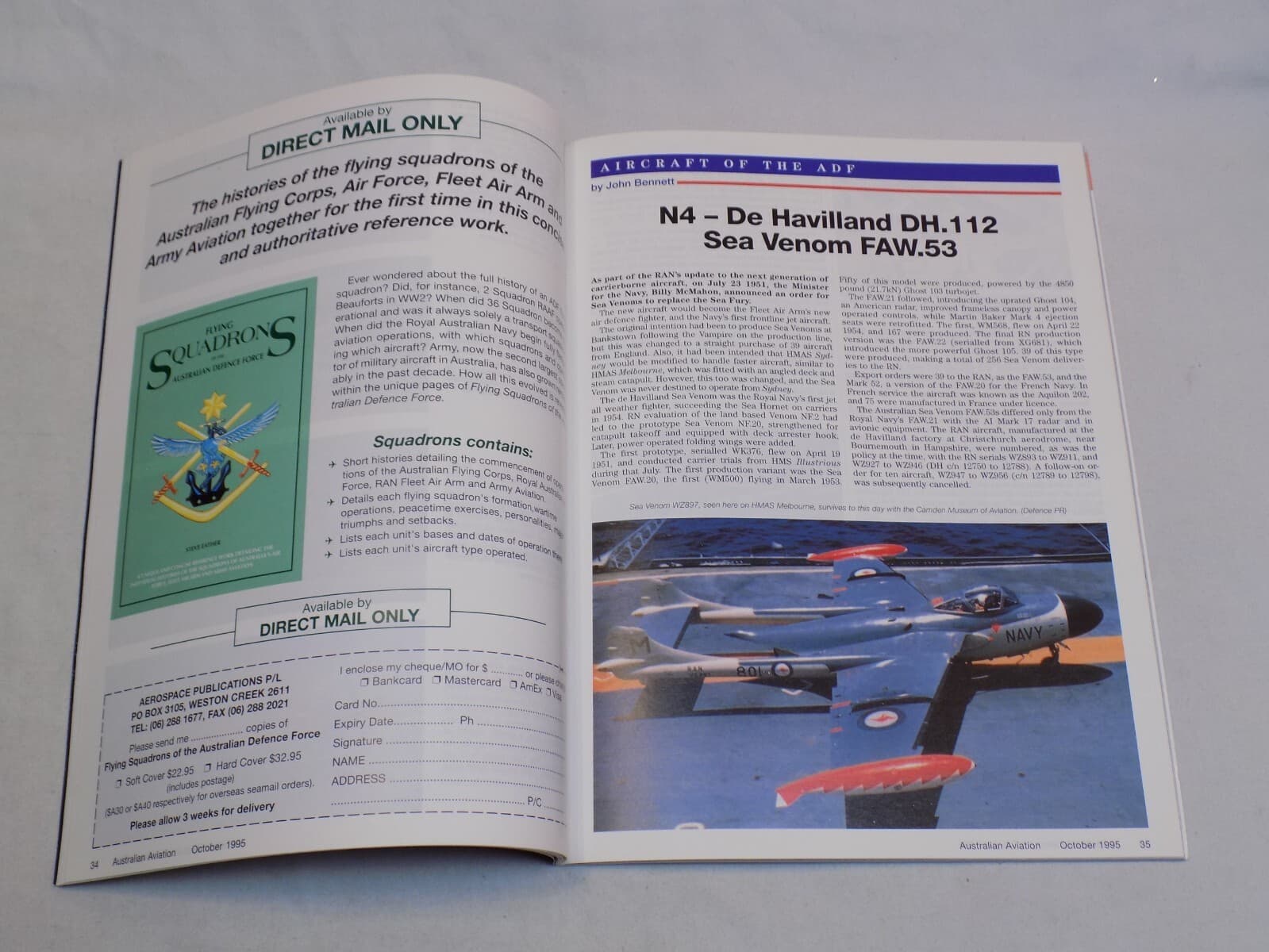 Australian Aviation Magazine Oct 1995 Kangaroo Fiji Air Pacific Embraer EMB-145  3