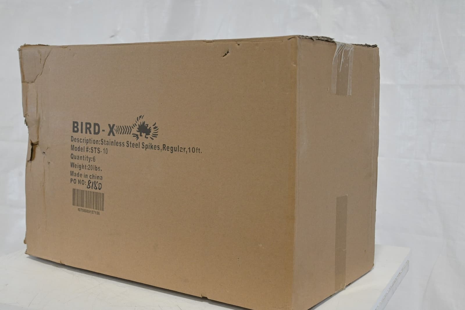 Bird-X STS-10 Bird Repellent Stainless Steel Spikes, 10 ft, 5" W, 4 1/2" H, PK 6 3