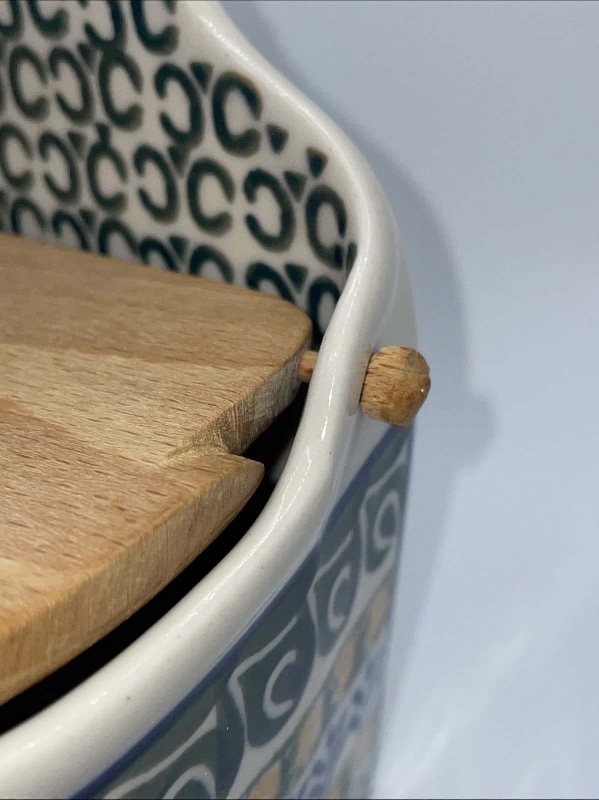 Hanging Salt Cellar Made In Poland By Ceramika Artystyczna Green Pottery 4