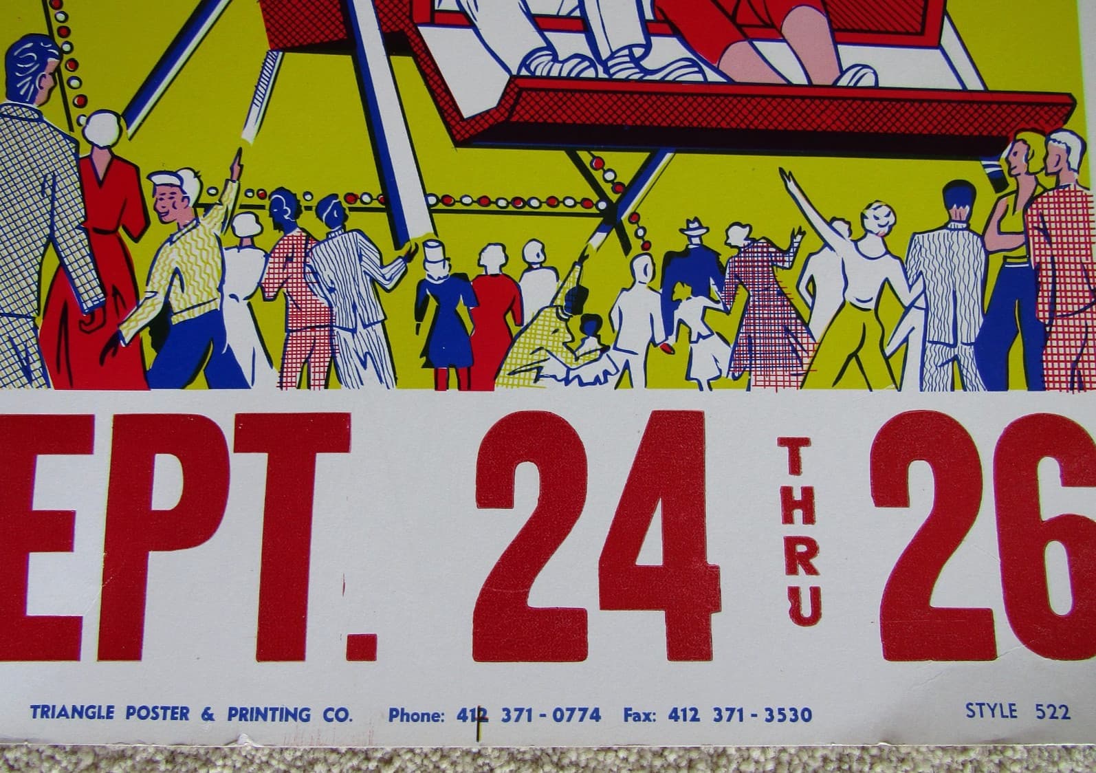 Vintage School Carnival Poster by Triangle Printing Co. 3