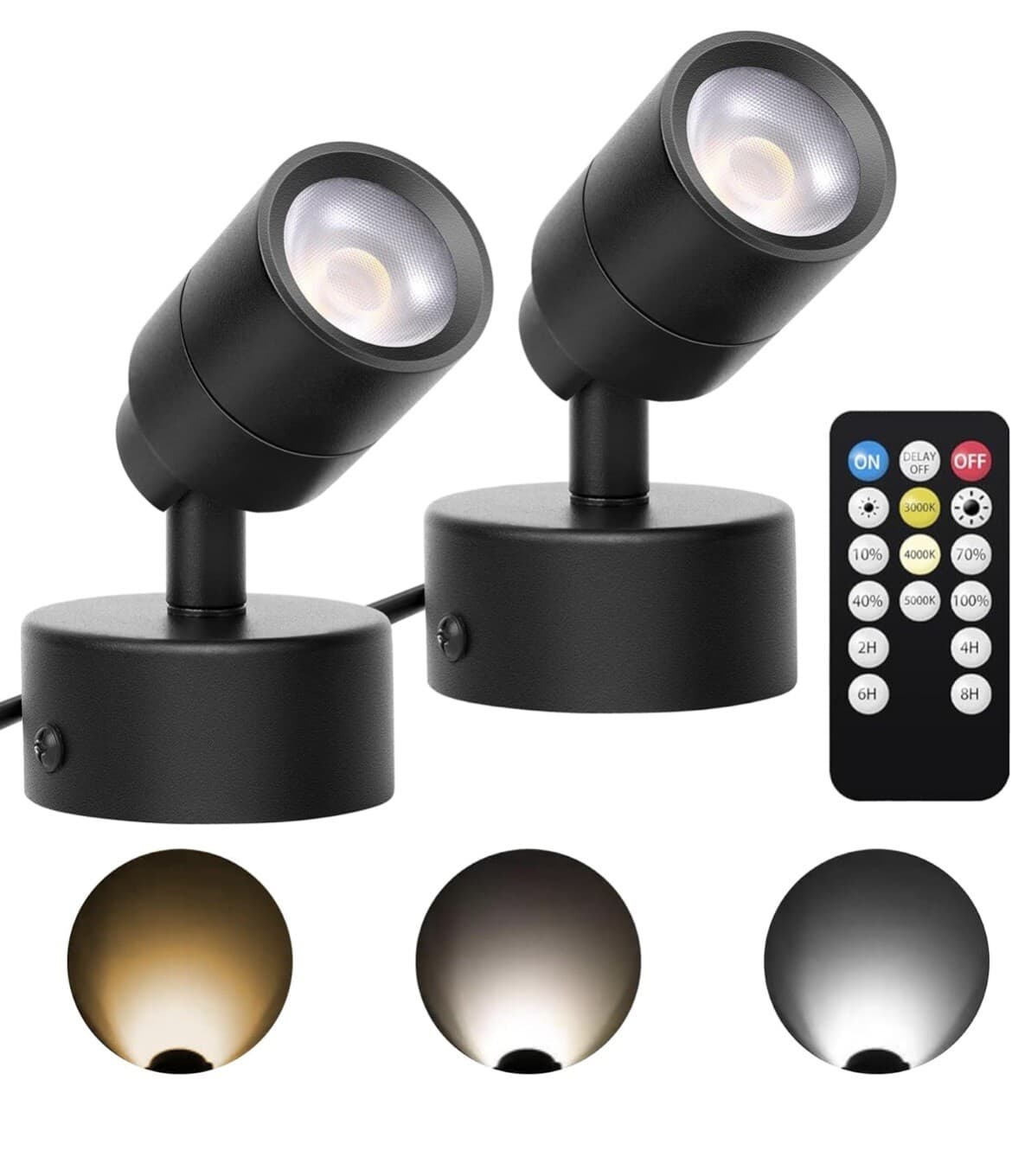 Indoor Spotlight for Plants Plug in 5W 500LM 120V Dimmable Accent Light 4 Pack 3