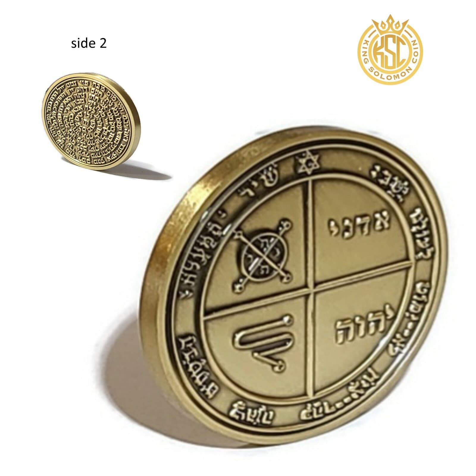 7 Pentacles of Jupiter 72 names of God 1FitAll Necklace King Solomon Coin 5
