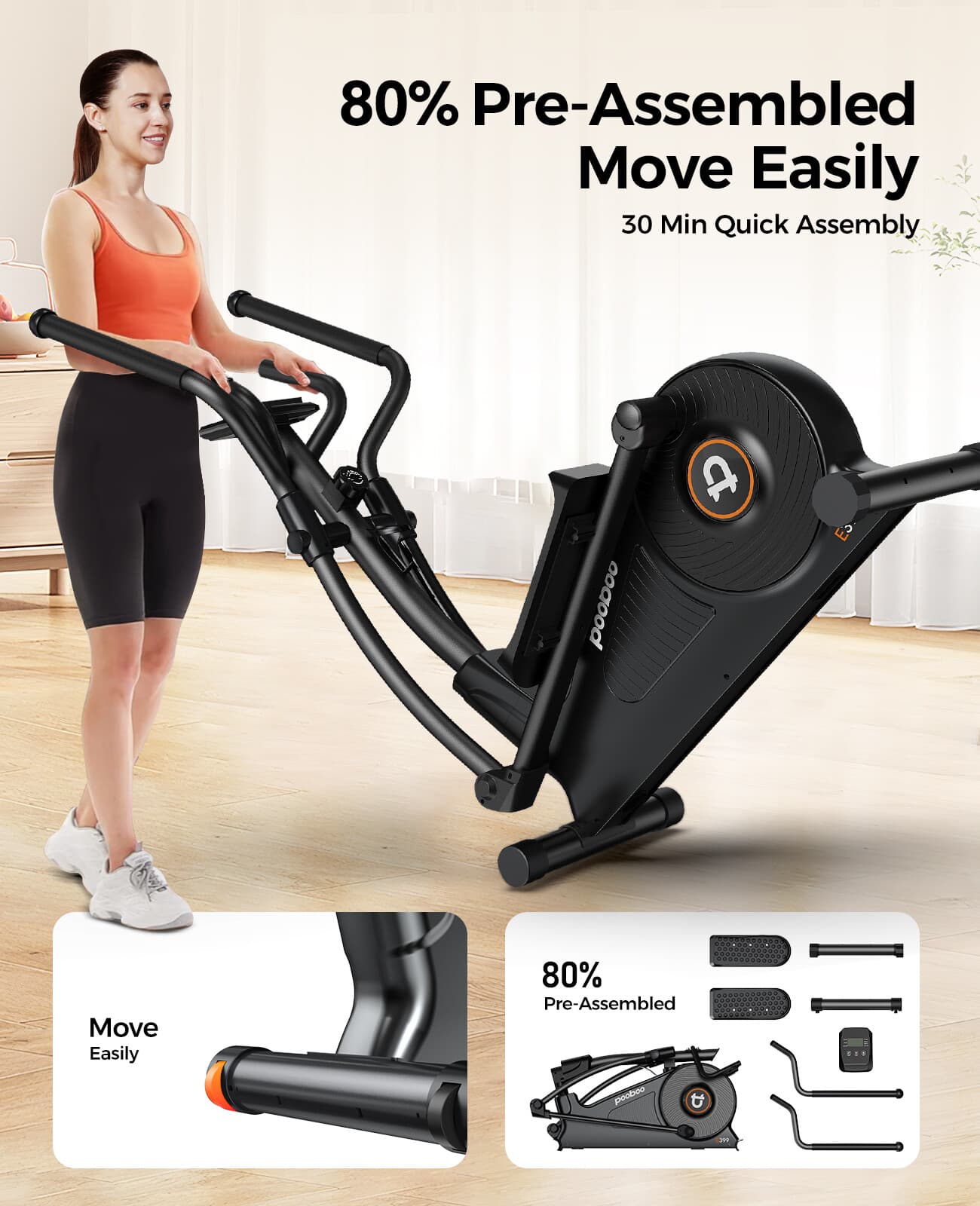 Elliptical Machine Elliptical Exercise Machine with 16-Level Resistance For Home 3