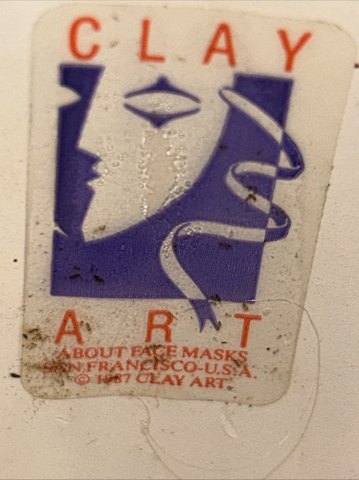 Vtg About Face Clay Art Mask San Francisco 1987 Wall Art Masquerade Mardi Gras 6