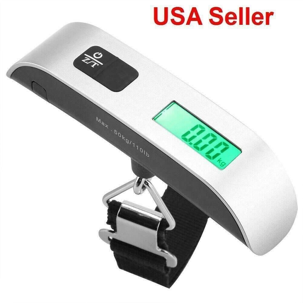 2X 110lb Portable Travel LCD Digital Hanging Luggage Scale Electronic Weight 5