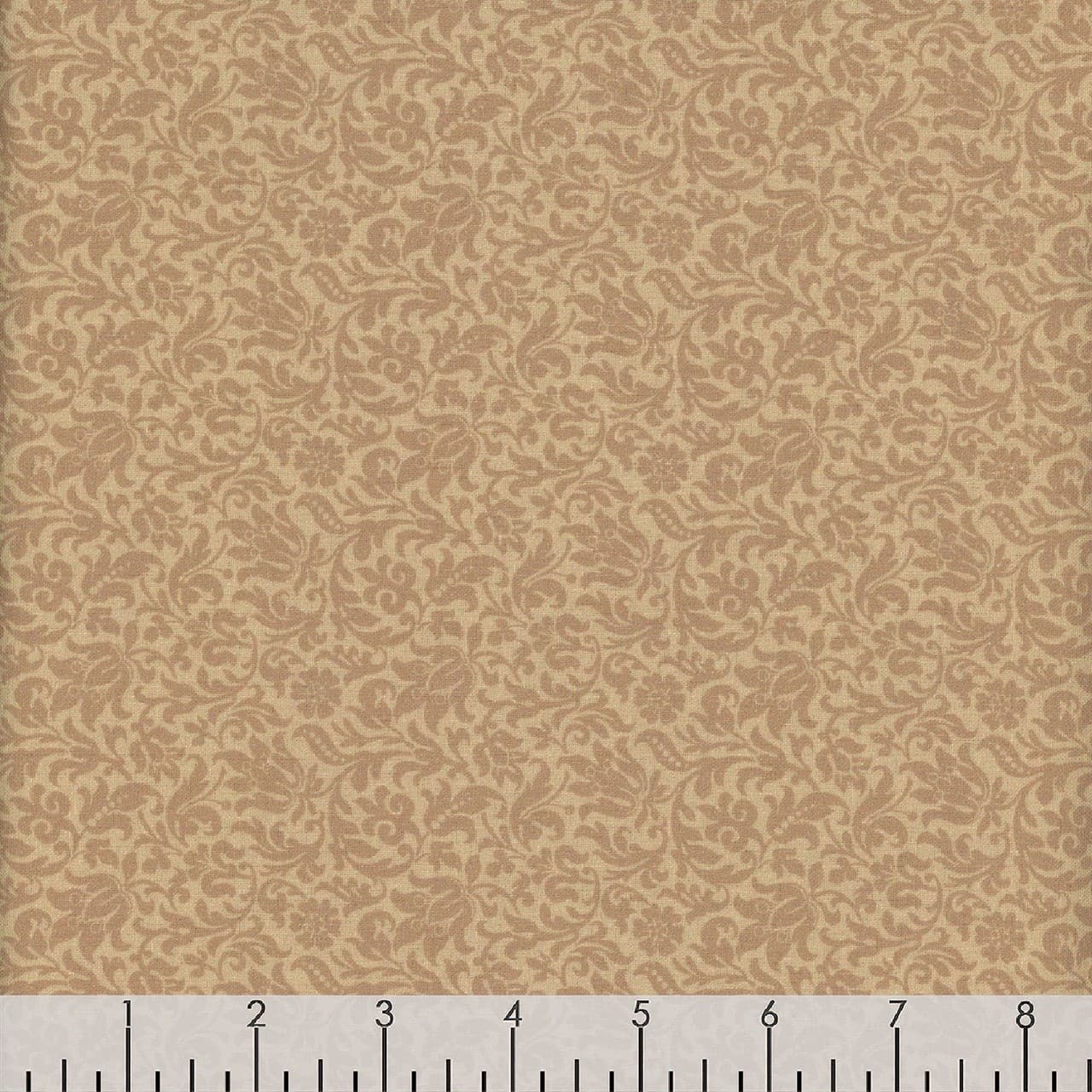 Cotton Fabric 1800s Civil War Repro ELEGANT ESTATE Tan Rothermel Marcus FQ 2