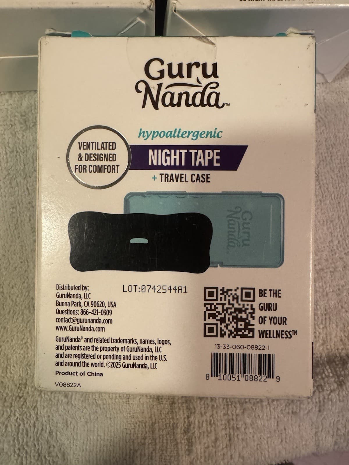 Lot of 3 Guru Nanda 60pcs Mouth Night Tape & Travel Case for Nasal Breathing NEW 2