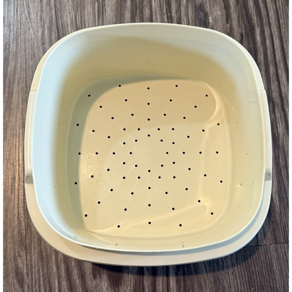 Vintage TUPPERWARE STEAMER SET, Harvest Gold, Parts 887-9, 888-9, 889-10 3