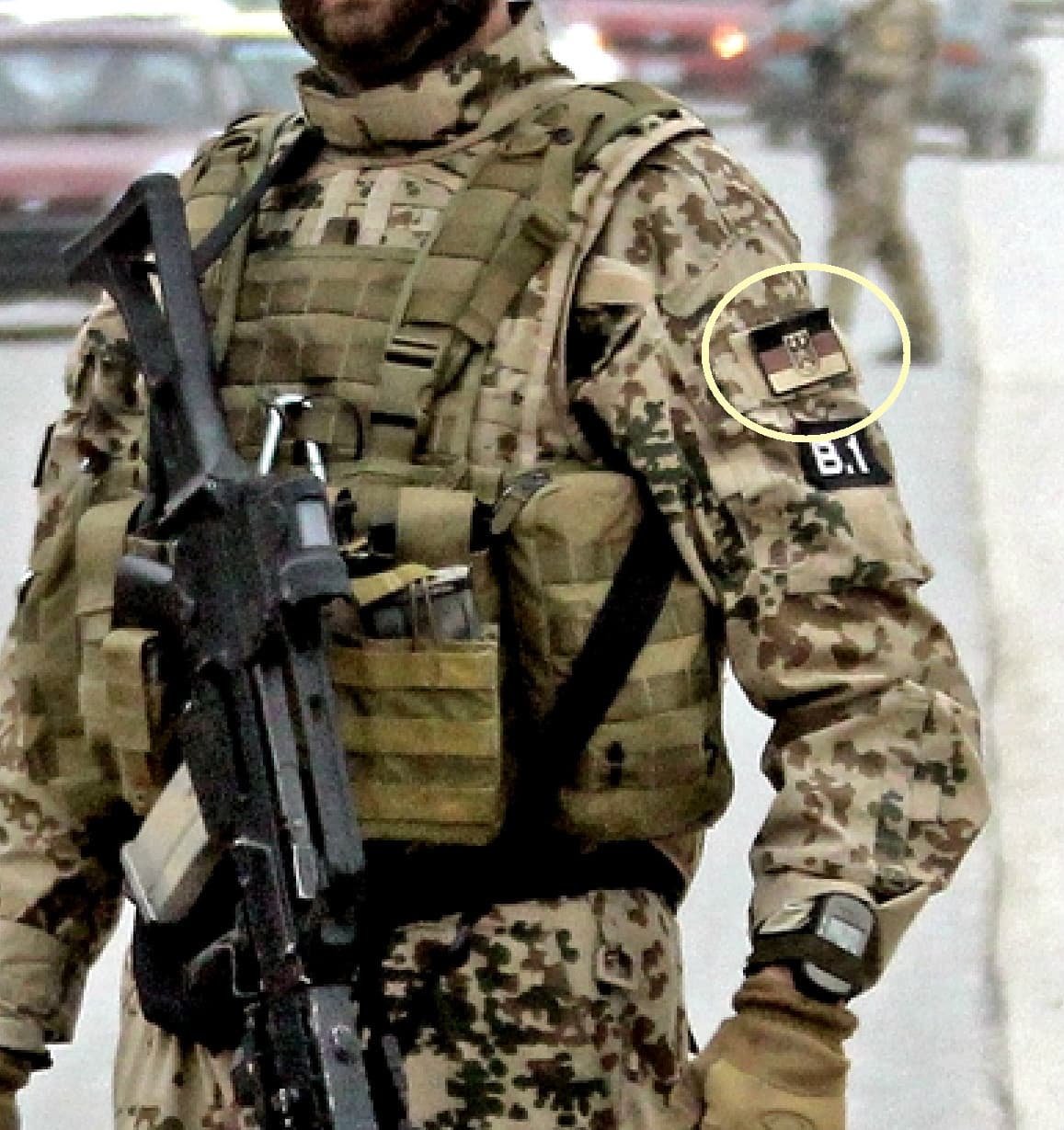 KANDAHAR WHACKER© NATO ISAF JSOC BUNDESWEHR KSK velkrö SSI: Subdued German Flag