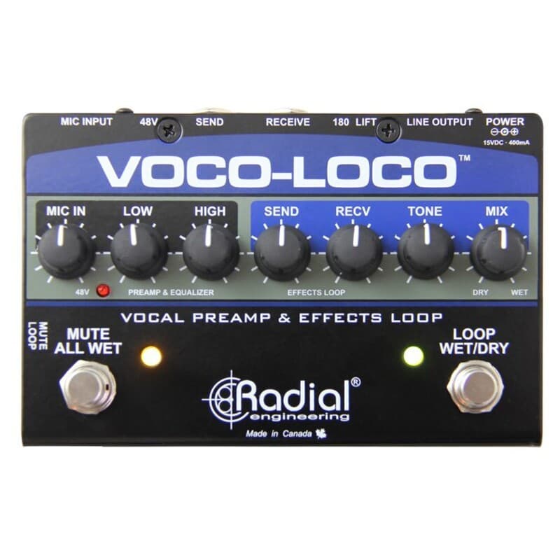 Radial Voco-Loco Microphone Effects Loop & Switcher for Guitar Pedals (Open Box)