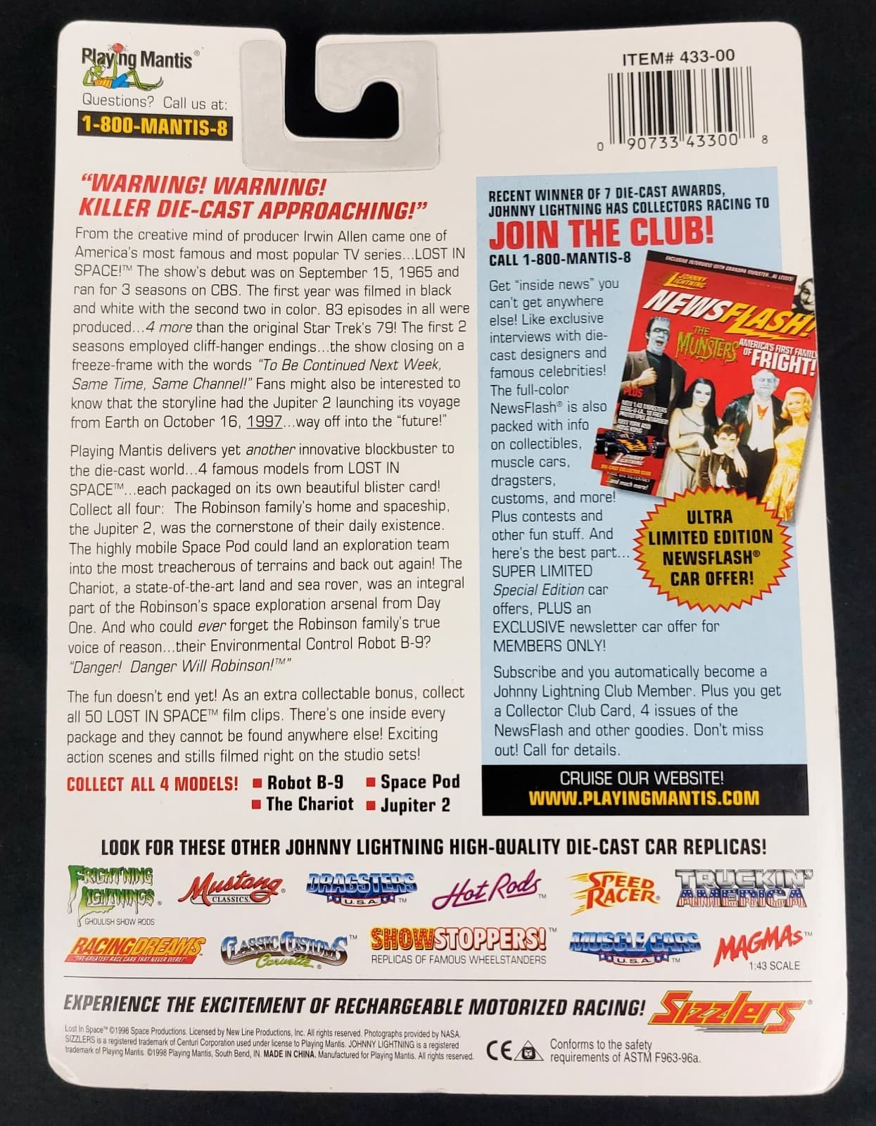 Lot 4 Johnny Lightning Lost In Space Chariot Jupiter 2 Robot B-9 Space Pod New 4