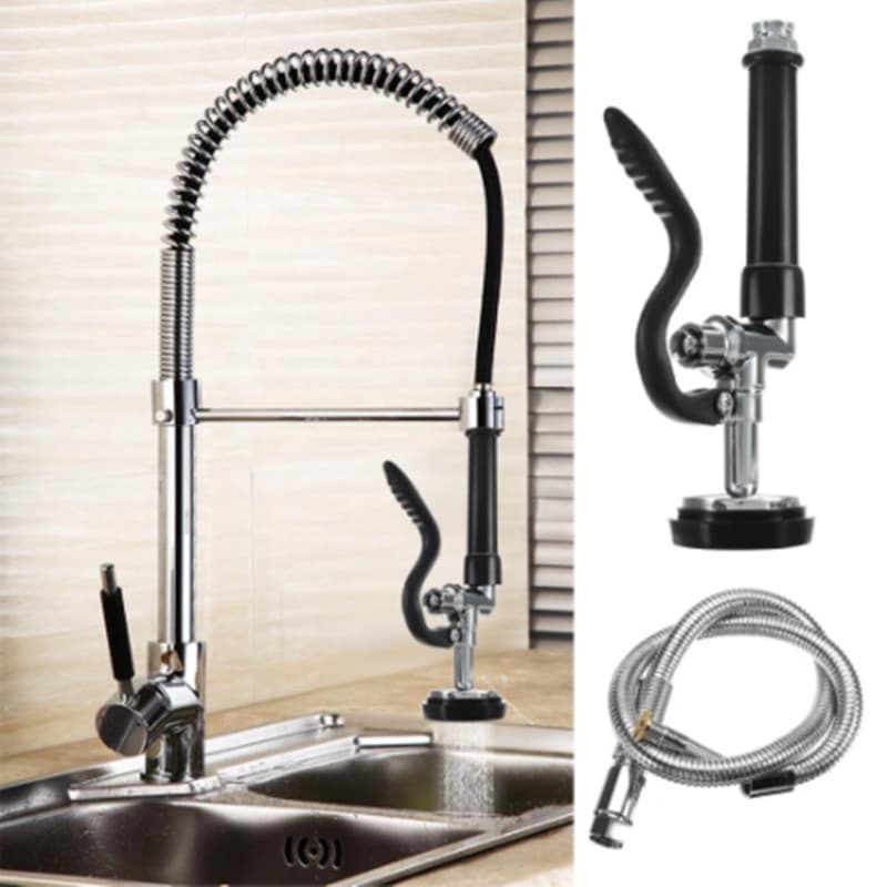 Pull Down Sprayer Commercial Kitchen Pre Rinse Faucet Head Sprayer Flexible Hose 2