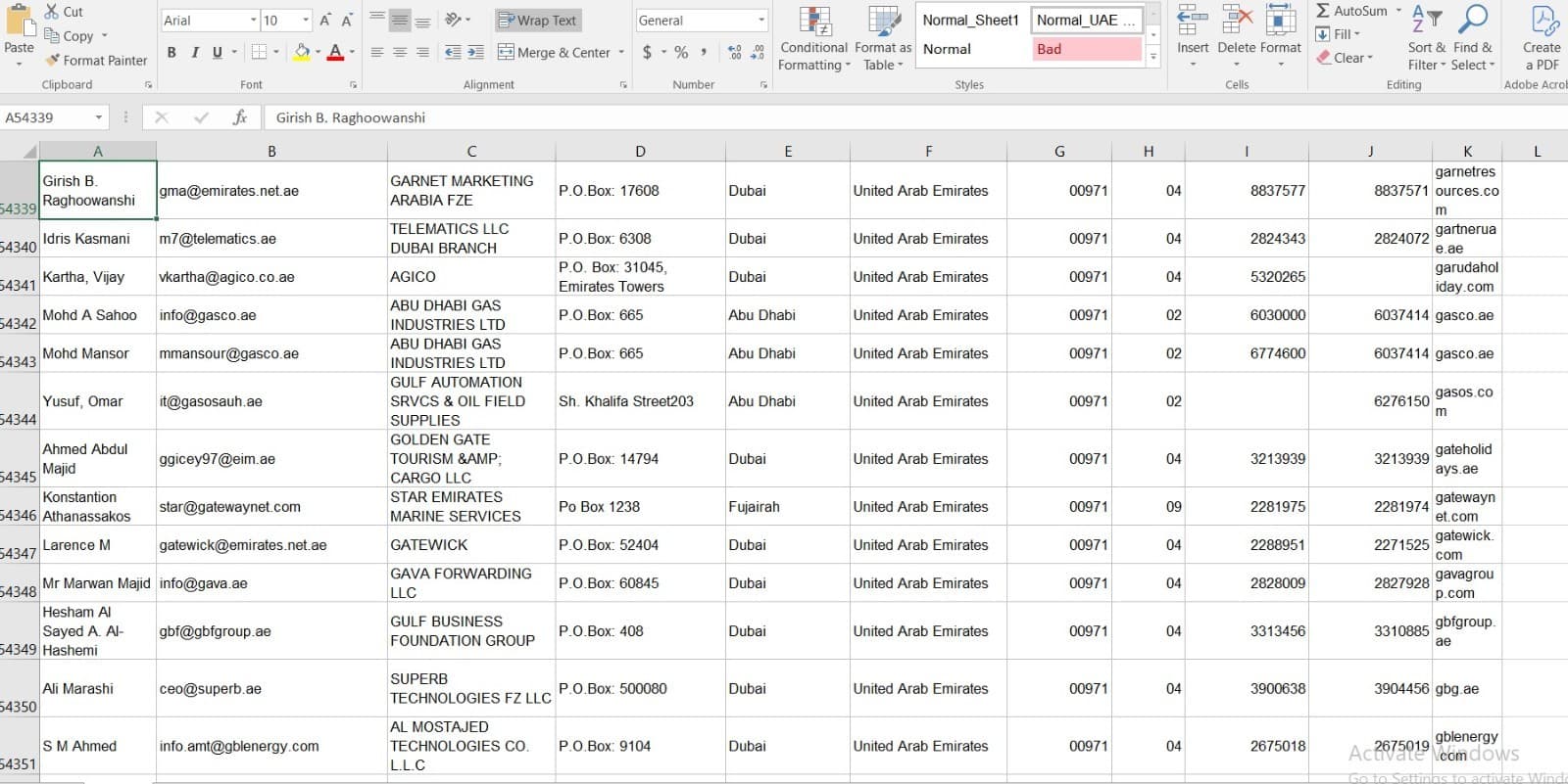 Dubai Business Email database, UAE B2C email lists, B2C emails, B2C, Fresh 2025 2