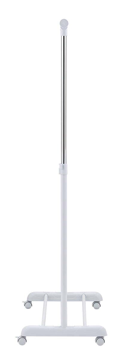 Mainstays Adjustable Rolling Garment Rack Metal Chrome, White 5
