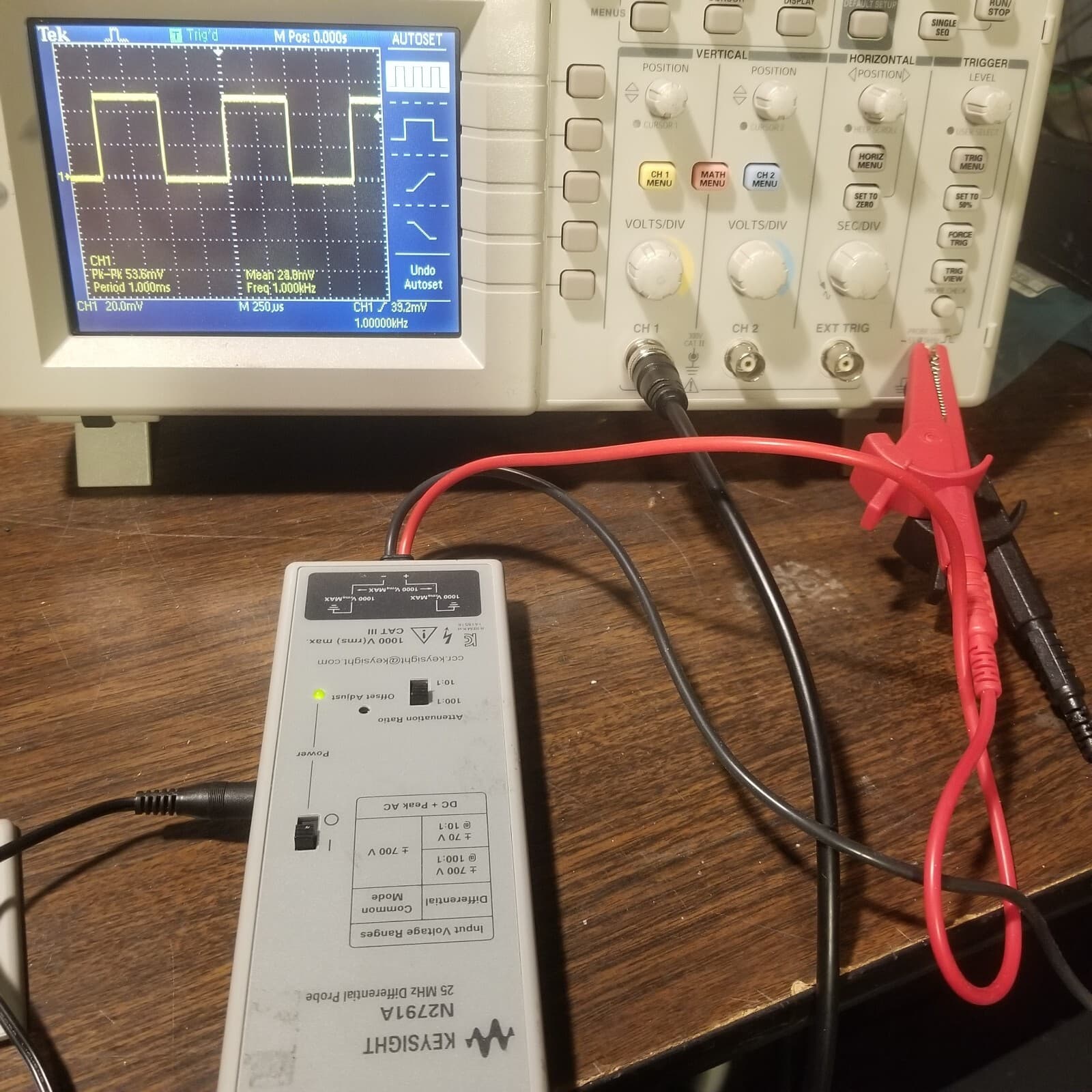 Differential High voltage Oscilloscope probe 700V, 25MHz TESTED Keysight N2791A 5