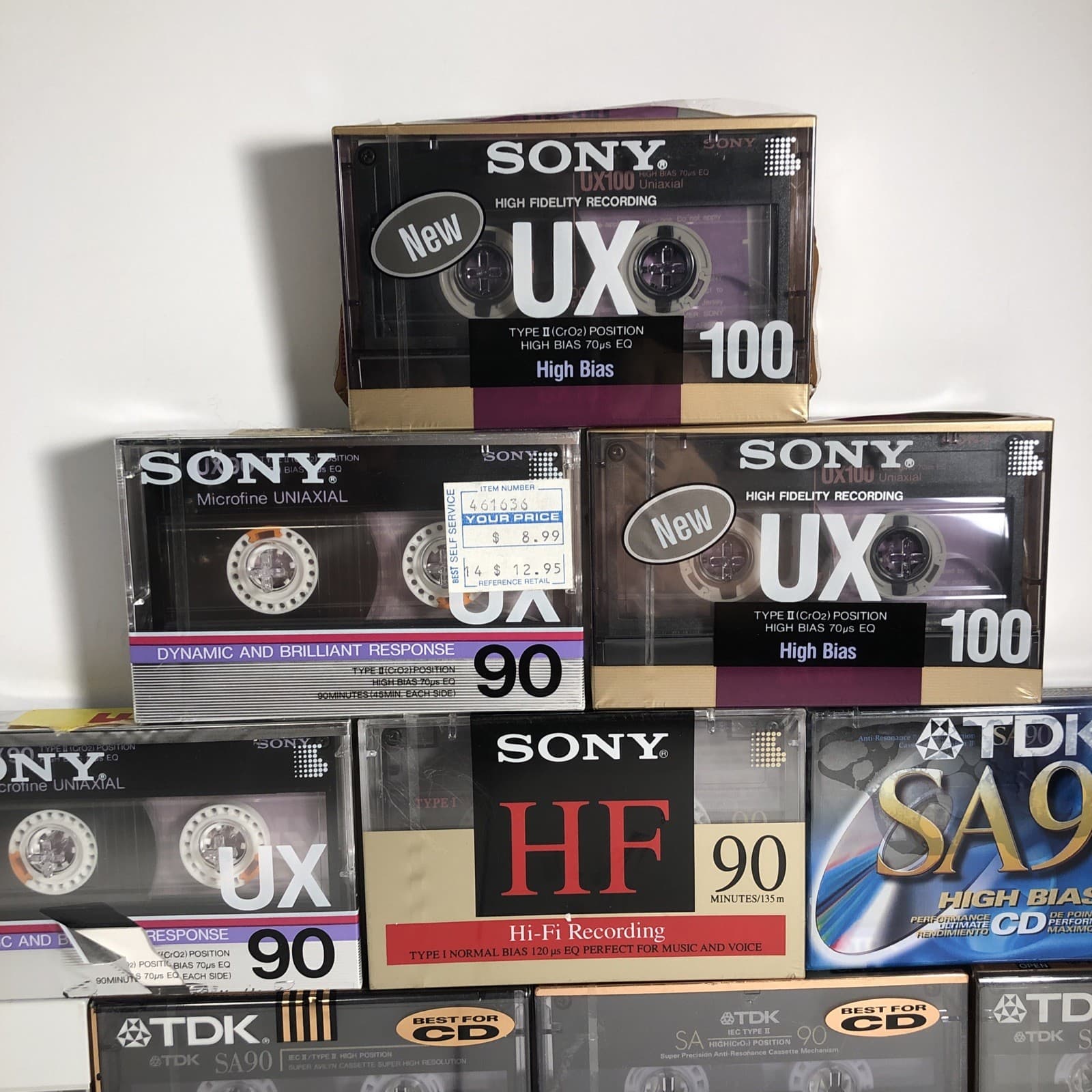 Sony Ux-90 Tdk Sa 90 Blank Audio Cassettes Tapes  5