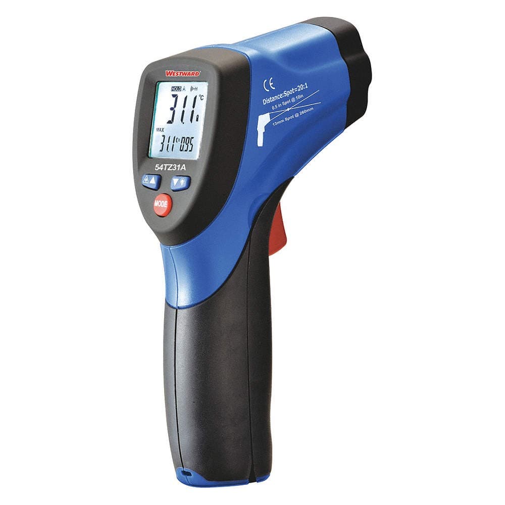 WESTWARD 54TZ31 IR Thermometer, Dual, -58 to 1922F 54TZ31
