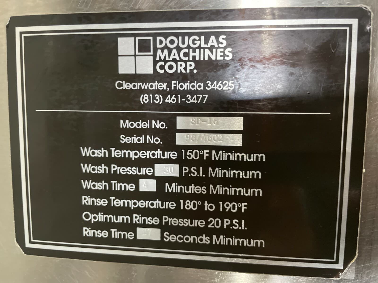 Used Douglas Machine Pan washer Model SD-12 Gas 5