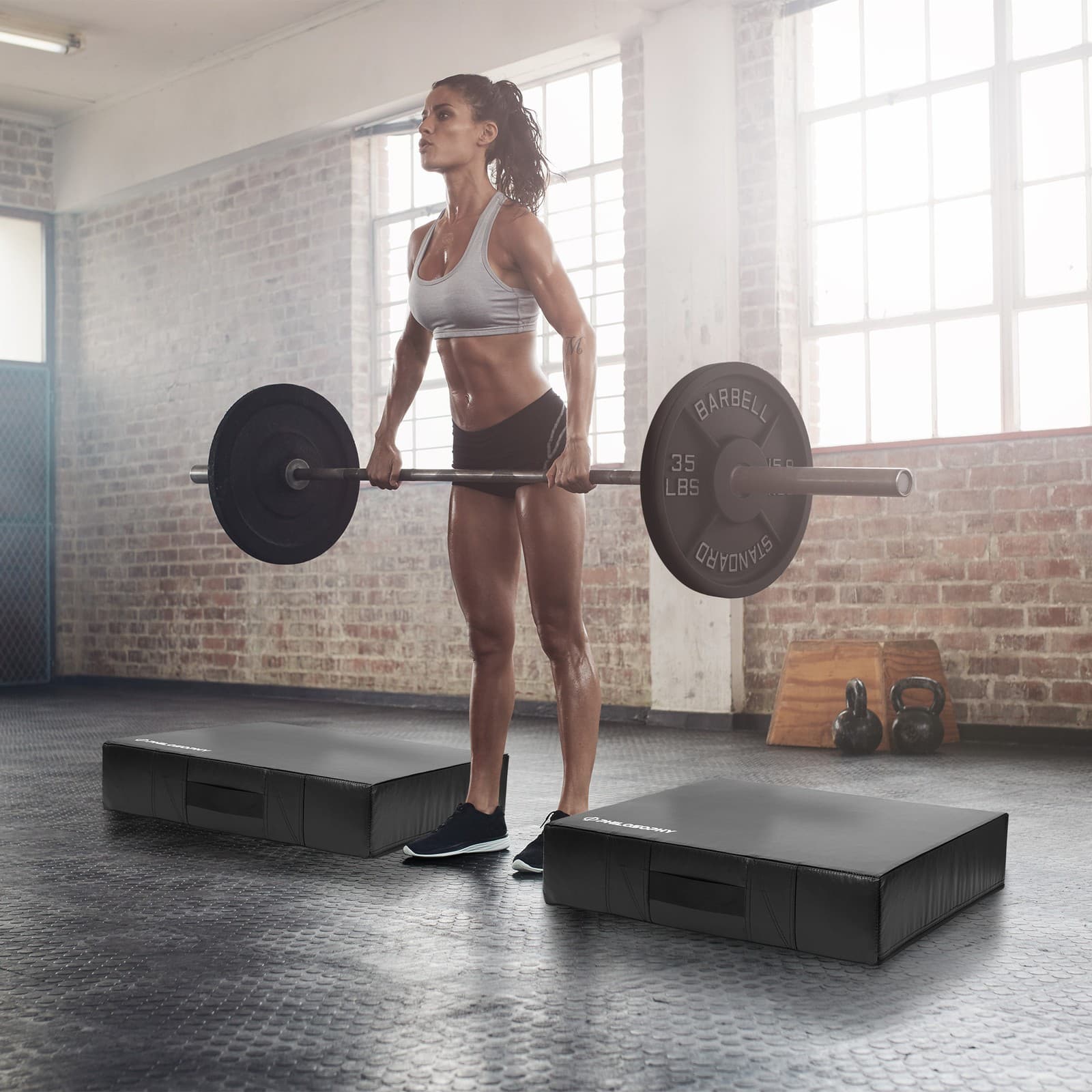 Weightlifting Crash Drop Pads 24" x 30" x 6" Thick - Set of 2 Silencer Drop Pads 5