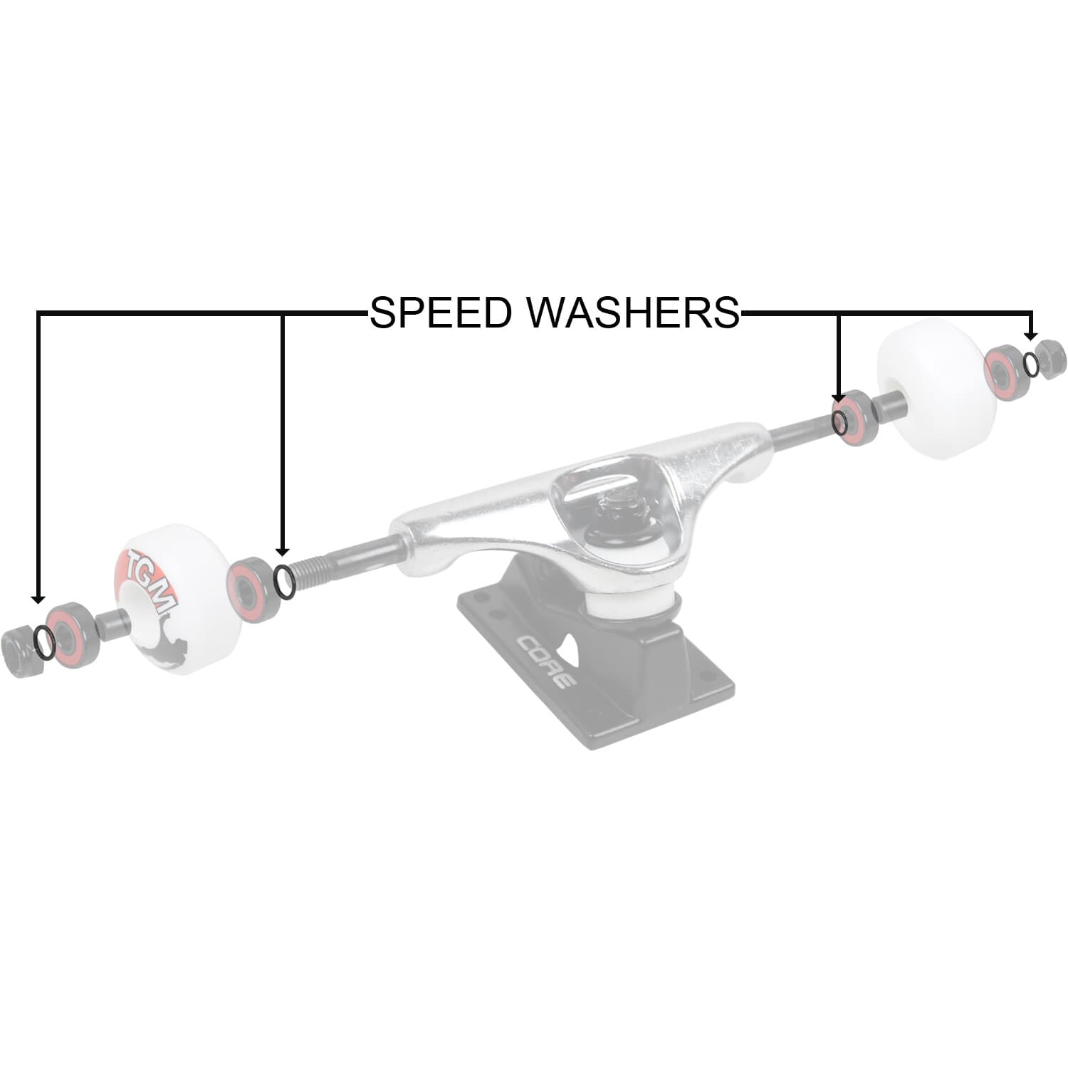 8 Skateboard Truck Axle Washers (Speed Rings) for Speed and Bearing Performance 4