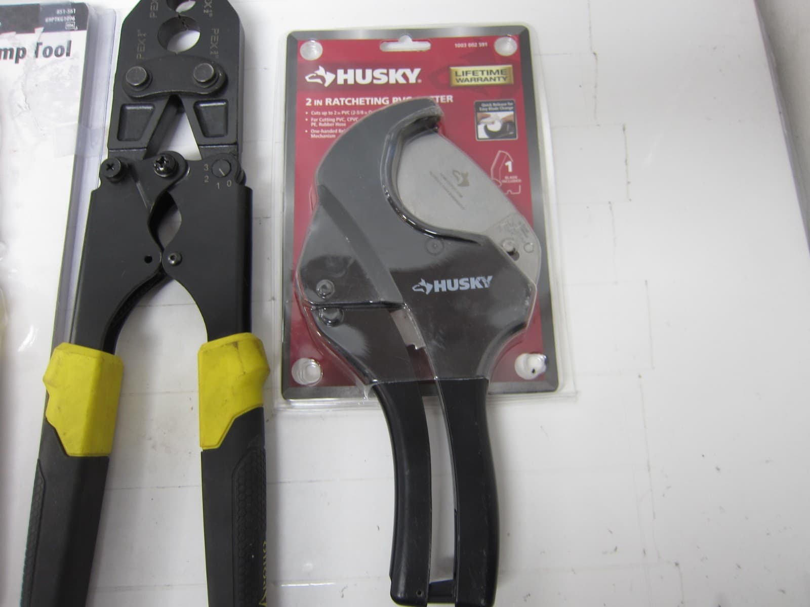 Apollo PEX Pinch Clamp Tools, 2" Ratching PVC Cutter, Plumber Tool Lot 2