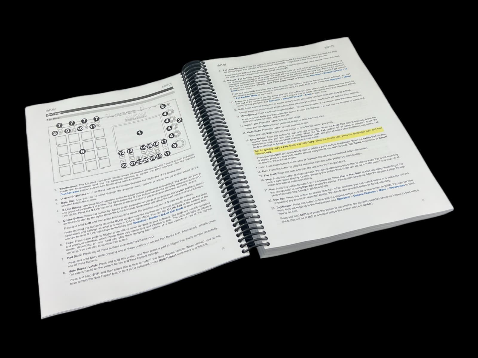 Akai MPC X MPC Live MPC One MPC - V2.9 - Touch Owners Manual Instructions COIL 2