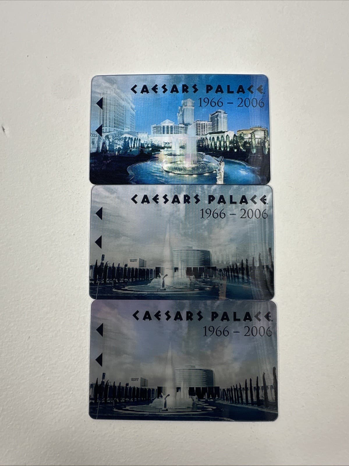 Caesar Palace Hotel Las Vegas Lenticular Hologram Key Card 1966-2006 Lot Of 3