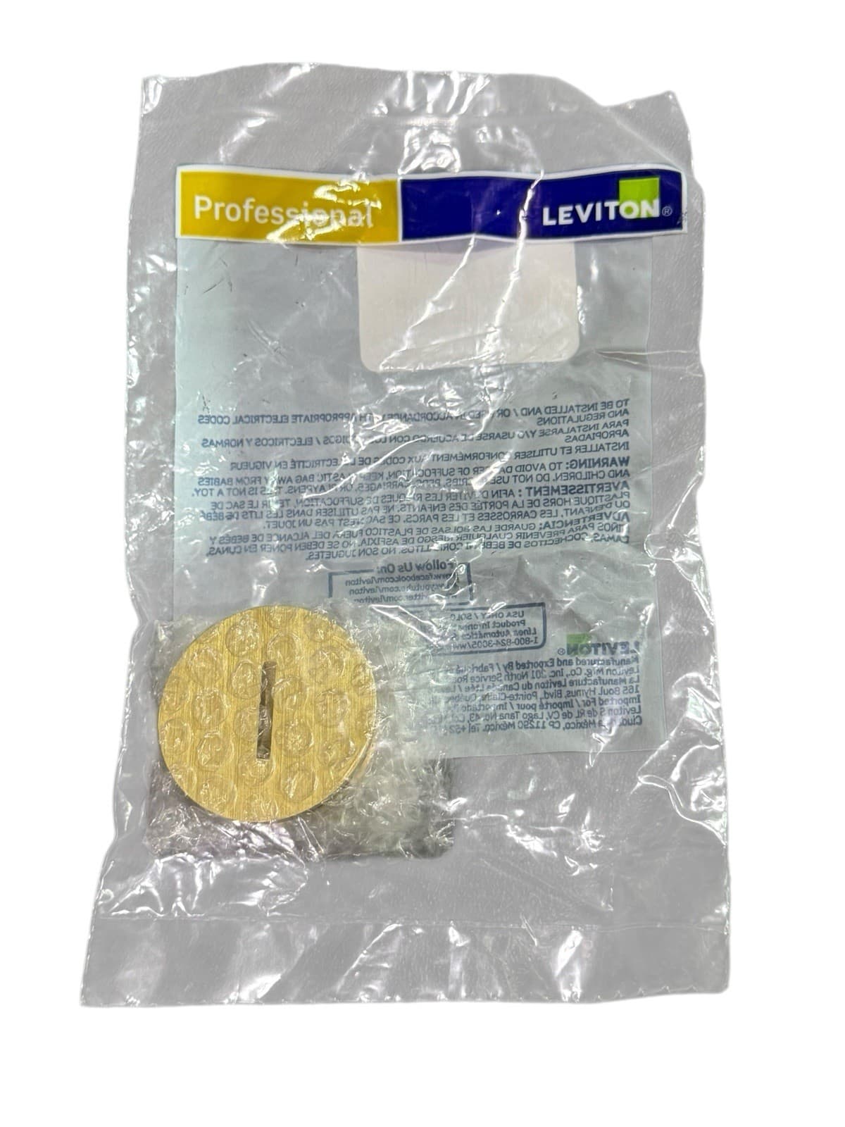 Replacement Screw Cap with O-Ring for Duplex Outlet Floor Box, Brass 25249-CAP 2