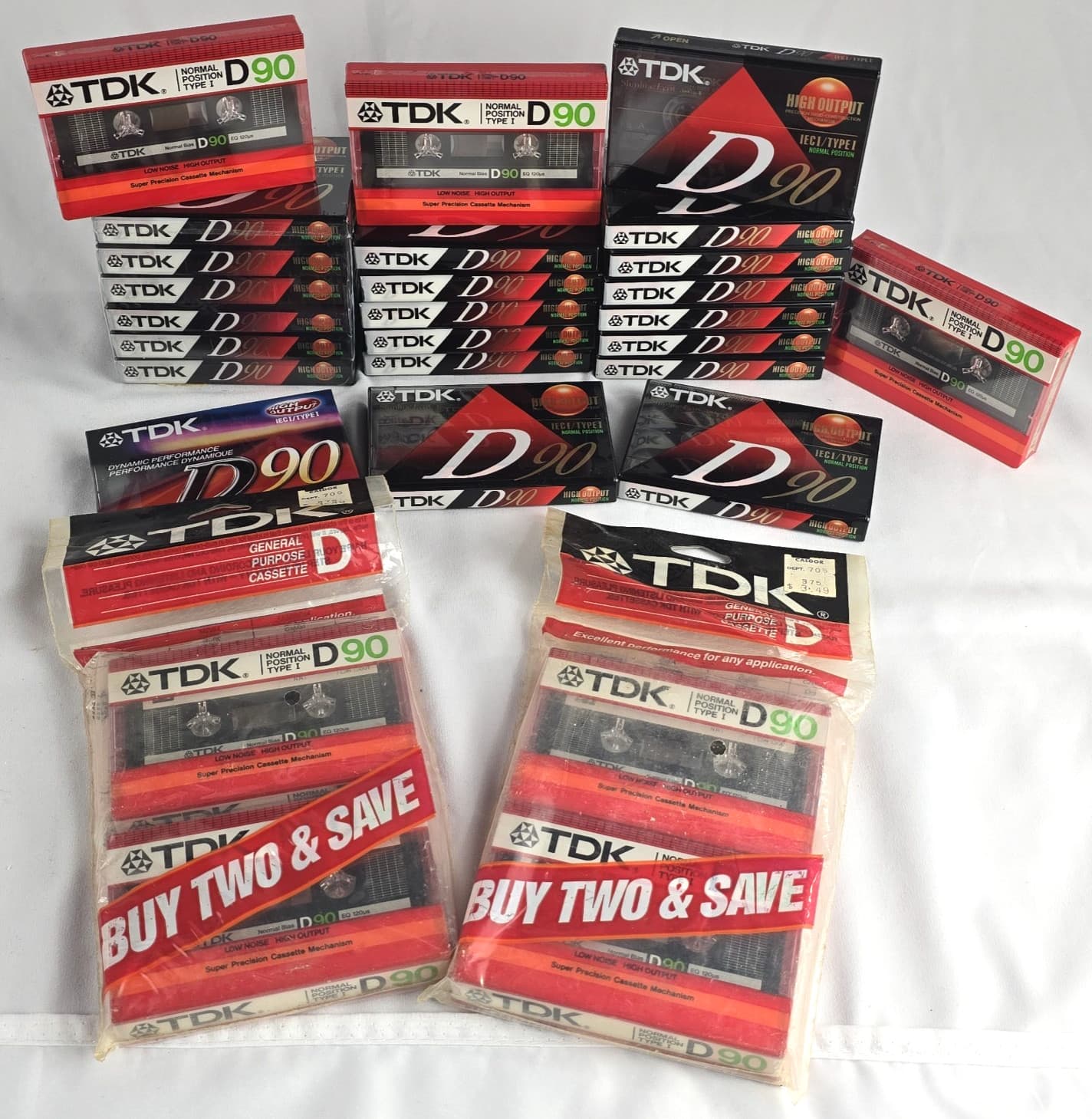 TDK D90 Type 1 High Output Cassettes New Sealed 28 Total