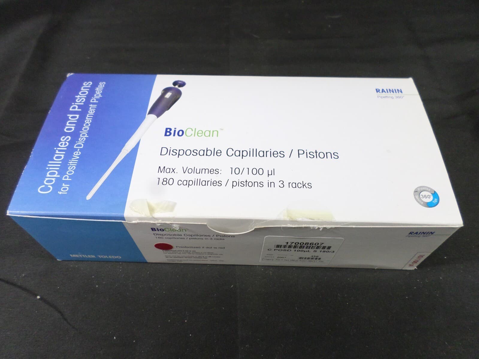 METTLER TOLEDO Rainin 100µL Capillary-Piston Pos-D Pipette Tips 17008607(120/cs) 2