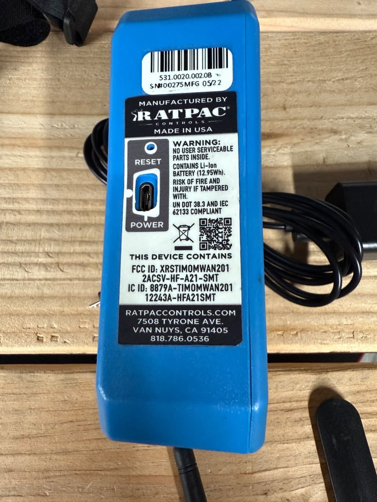 Ratpac Controls Satellite Transmitter -used-excellent cond. blue 2