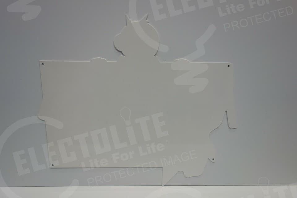 Reddy Kilowatt MONTANA POWER DIE CUT Steel Enamel Sign Great Sign, Great Gift! 3