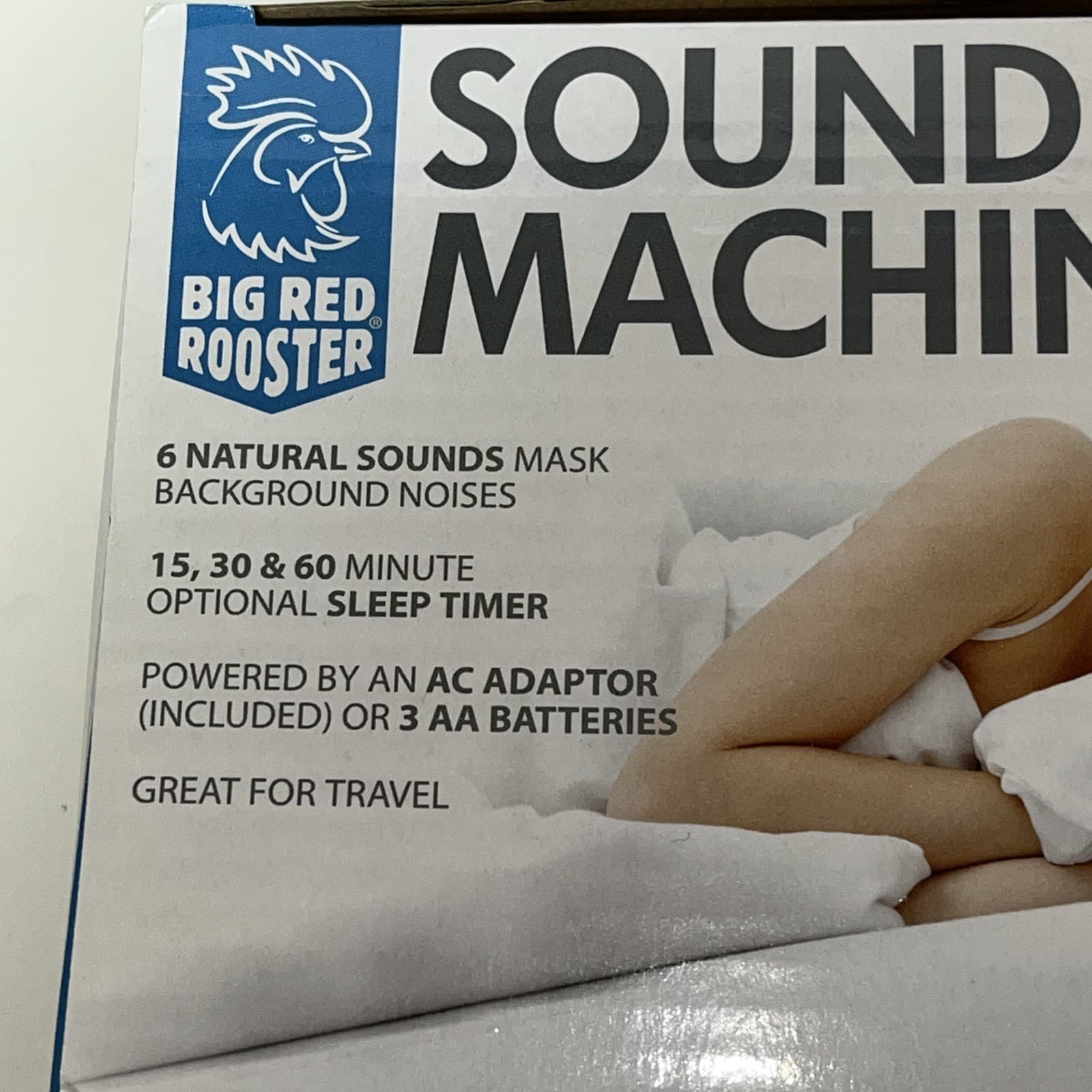 Sound Machine Timer 6 Backgrounds Battery Backup White Noise Big Red Rooster 3