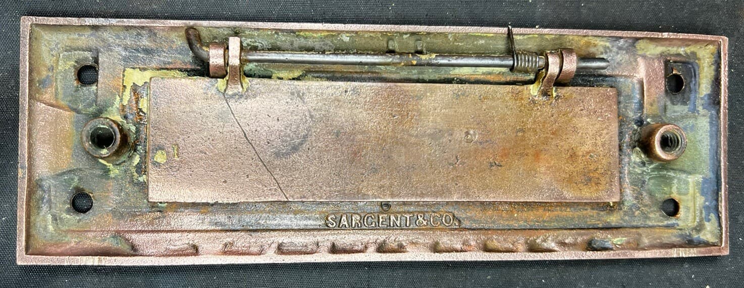 Sargent Dalton Pattern Bronze Victorian Eastlake Mail Slot 1800’s To 1910 5