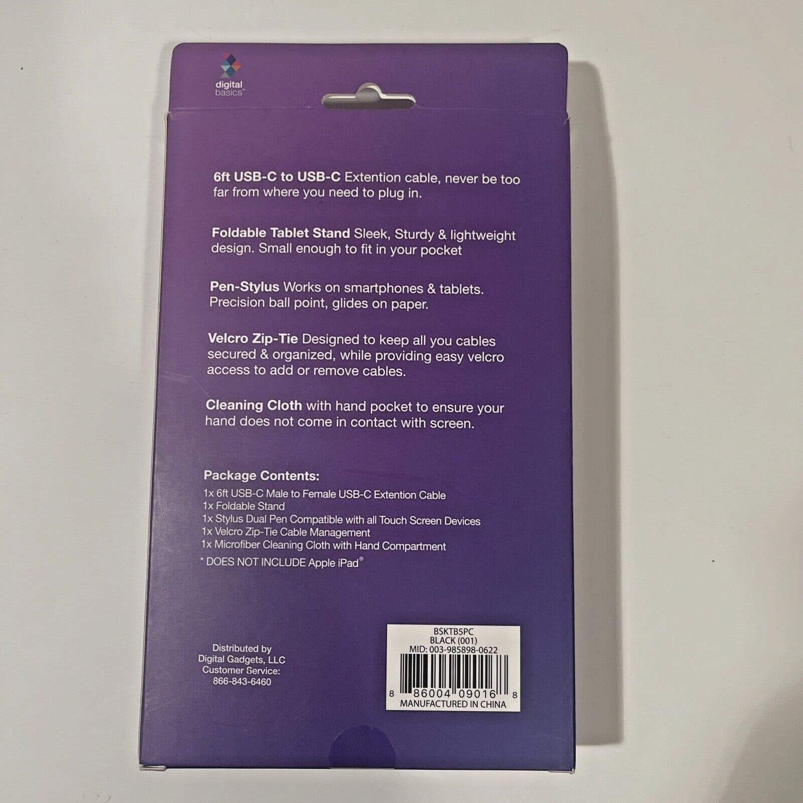 Digital Basics Tablet Master Kit Handheld Devices Black Missing Stylus & Zip Tie 3