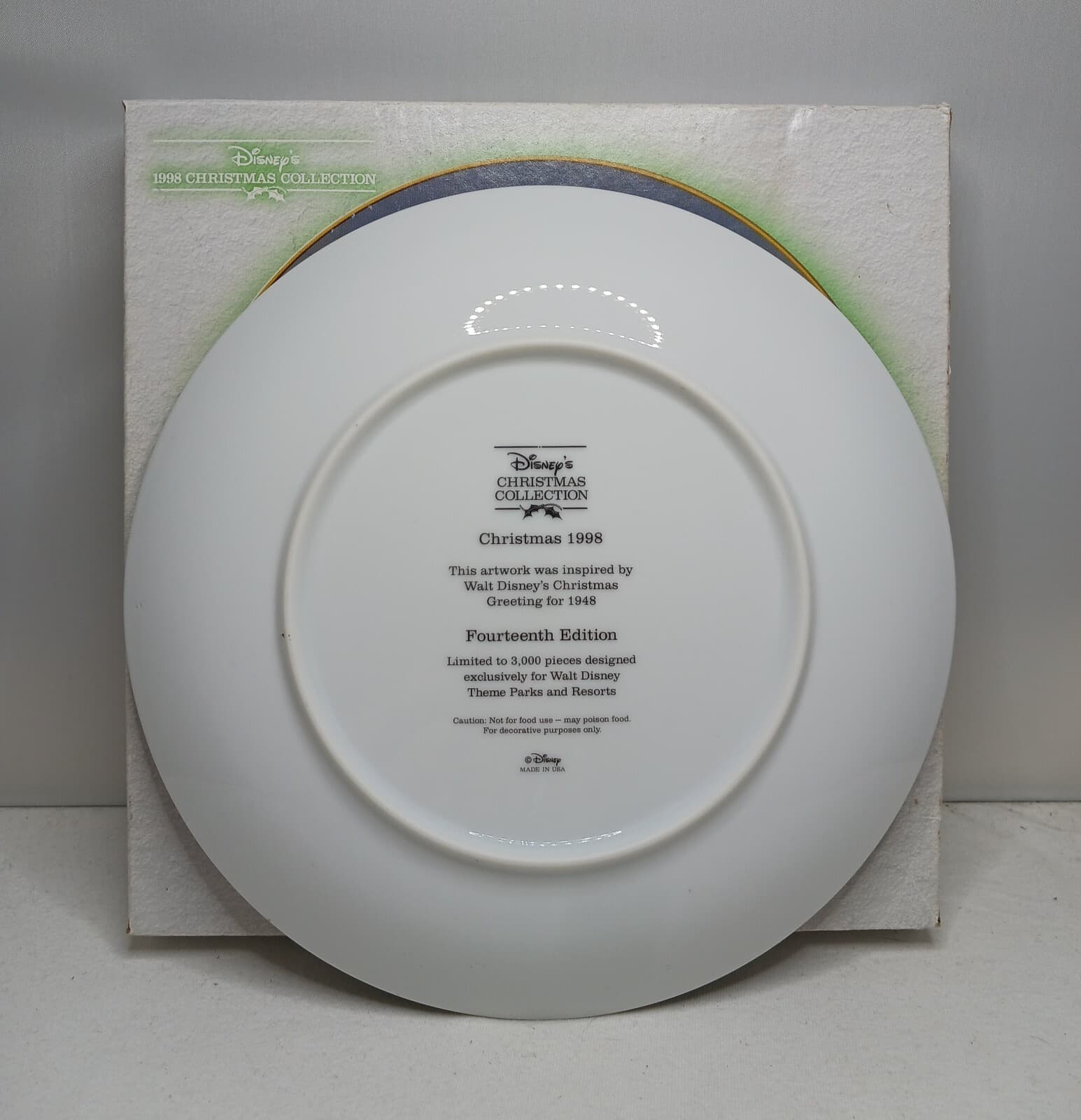 Disney Christmas Collection 1998 Collector Plate 3