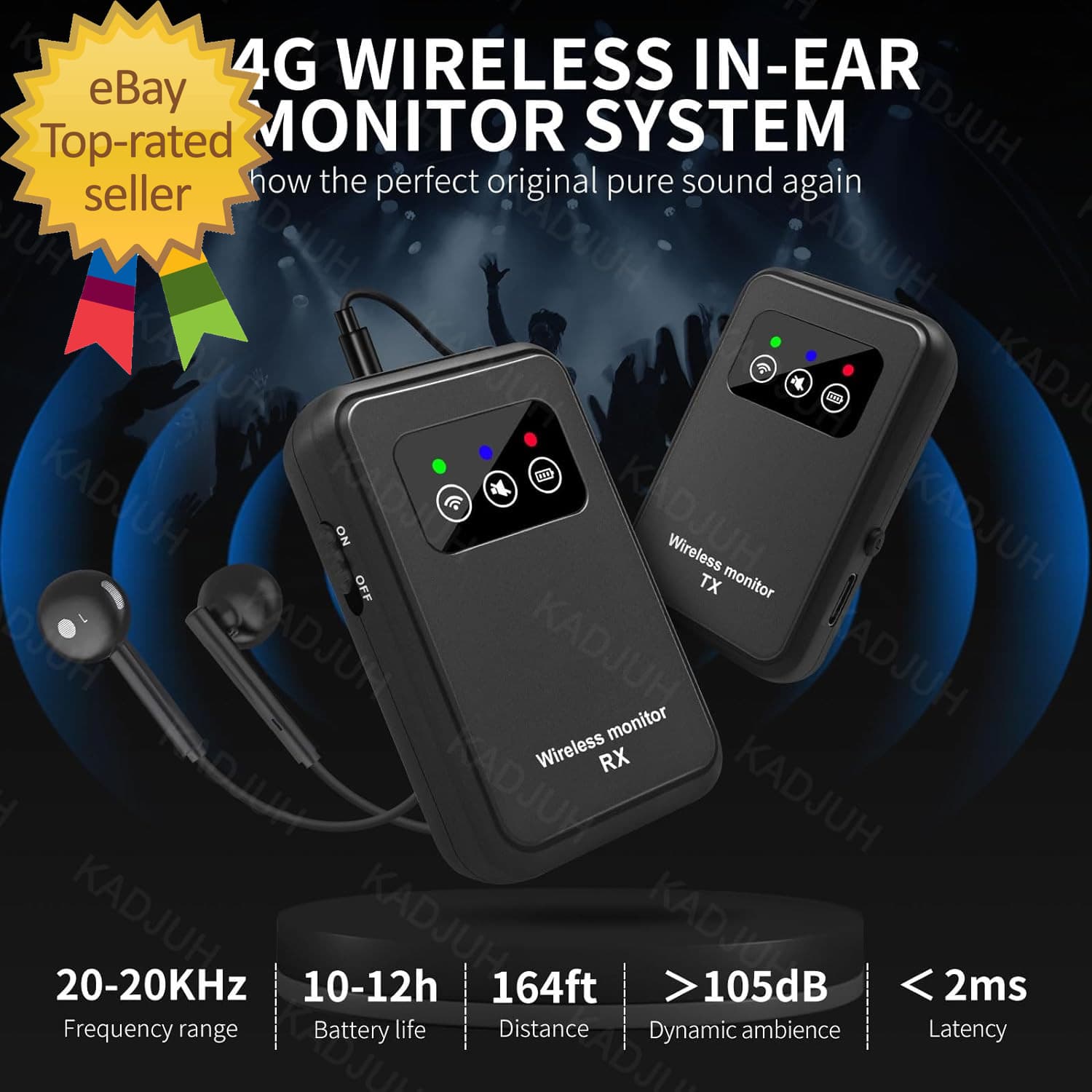 Stereo Wireless In-Ear Monitor System 2.4G Wireless IEM System Stage Monitor 3