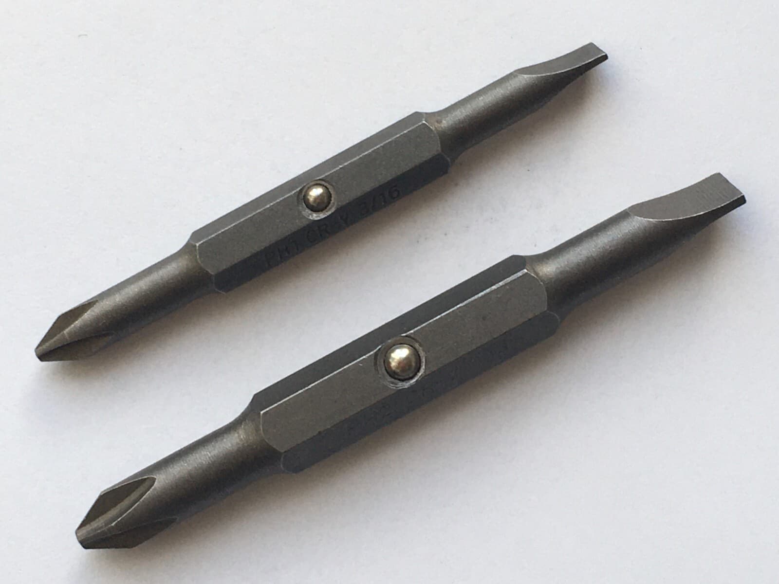 Double Ended Replacement Bits for 6 In 1 Screwdriver (Phillips & Slotted) 3