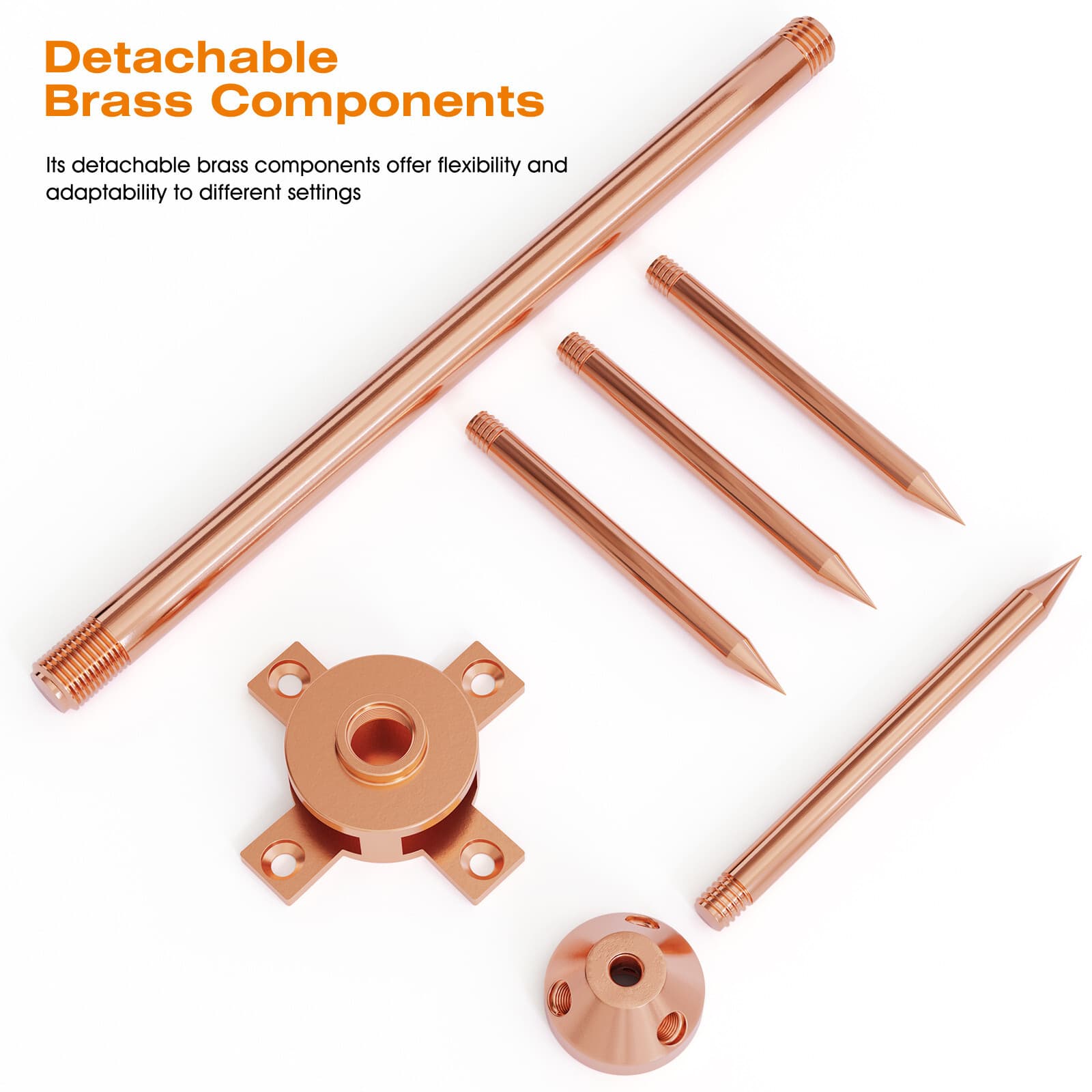 Lightning Rod,Copper Lightning Rod Protection System With 60 Feet Down Conductor 3