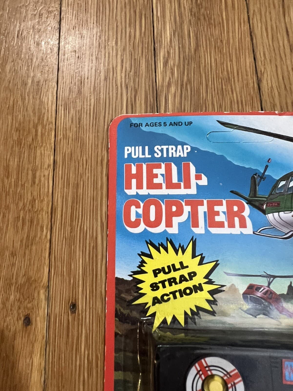 Vtg 1988 Tyco Sega Pocket Power Thunder Blade Helicopter Knock off Pull Strap 5
