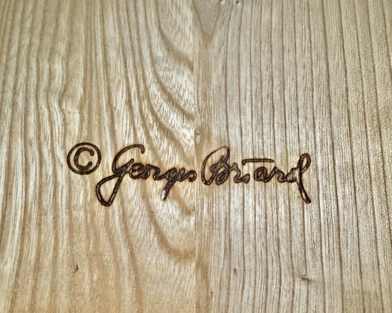 Georges Briard Board Charcuterie Water Colored FLOWER TILE Bamboo Cheese MCM 3