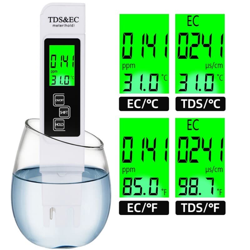 TDS Meter Digital Tester Water Quality Testing Kits for Drinking Water 0-9990ppm 4