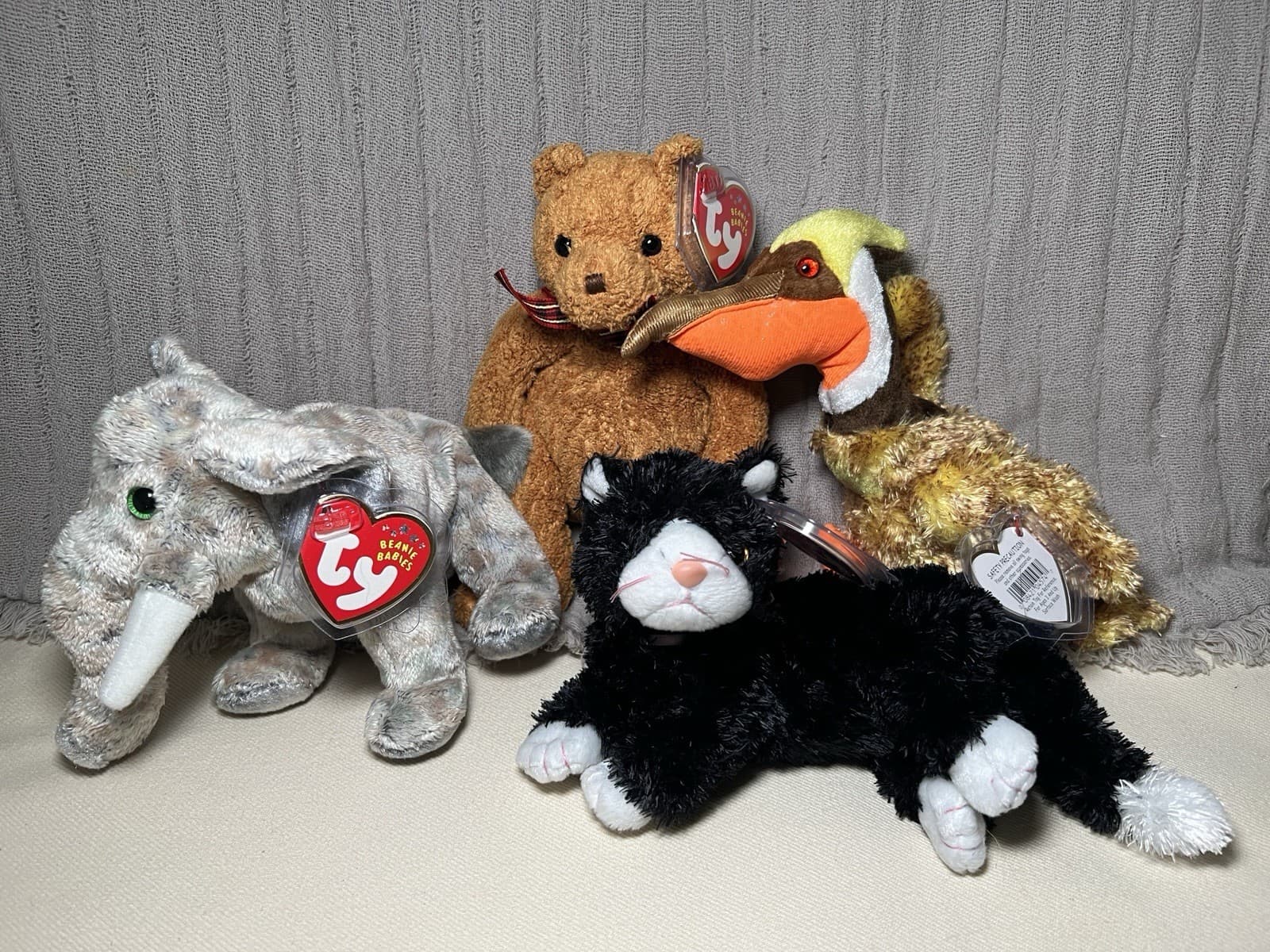 TY Beanie Babies Lot of 12 Some Less Common Booties Lightning Pounds More NEW 5