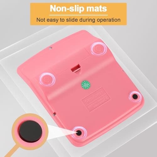 Calculator, 12 Digits Desktop Calculators Large Display LCD&Big Button Pink 6